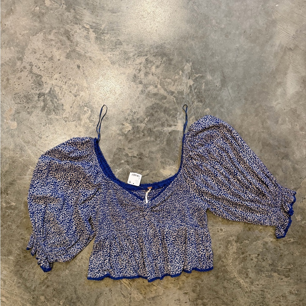 Free People Brittnee Peplum Crop Top